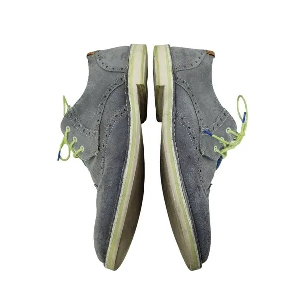 Ted Baker Shoes Suede Oxford Lace Up Men's Size 45 / US 12 Gray