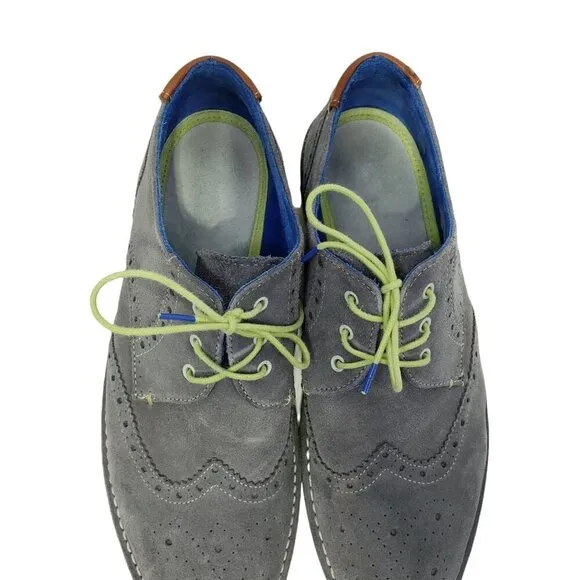 Ted Baker Shoes Suede Oxford Lace Up Men's Size 45 / US 12 Gray