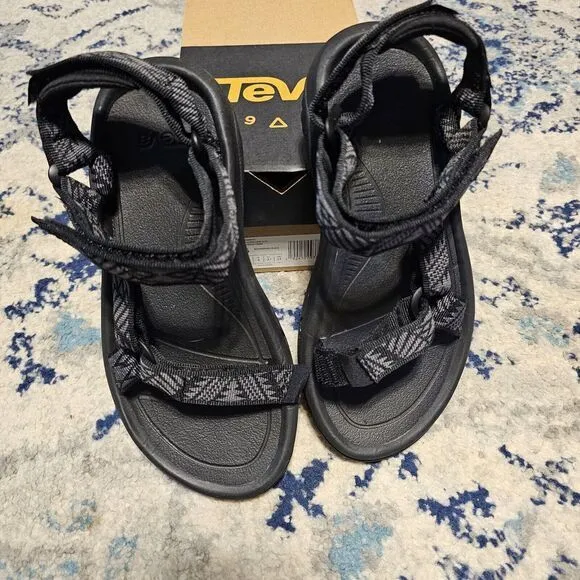 TEVA‎ BLACK HURRICANE XLT 2 REFLECTIVE SPORT SANDALS HIKE BIKE OUTDOORS WMNS 6
