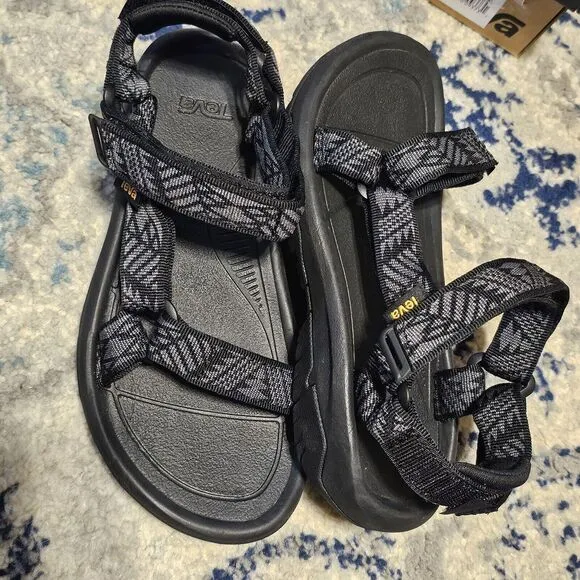 TEVA‎ BLACK HURRICANE XLT 2 REFLECTIVE SPORT SANDALS HIKE BIKE OUTDOORS WMNS 6
