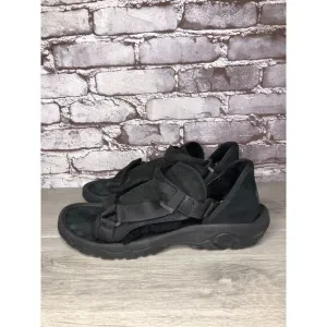 TEVA UGG COLLAB Black SHEEPSKIN Suede Strappy Outdoor Sandals Men Sz 10M US/43EU