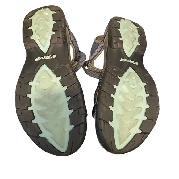 Teva Women’s Tirra Sandals Sz 10 Bering Sea Waterproof Strappy Sport Hiking