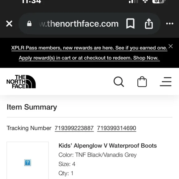 The North Face Black Winter Boots