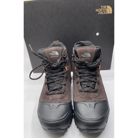 The North Face Snowfuse Winter Boots Mens Size 9 Coffee Brown Black Waterproof