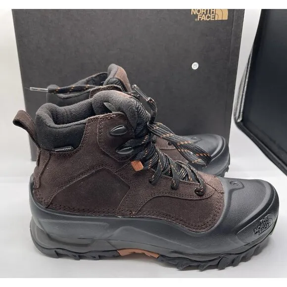 The North Face Snowfuse Winter Boots Mens Size 9 Coffee Brown Black Waterproof