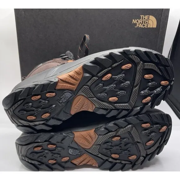 The North Face Snowfuse Winter Boots Mens Size 9 Coffee Brown Black Waterproof