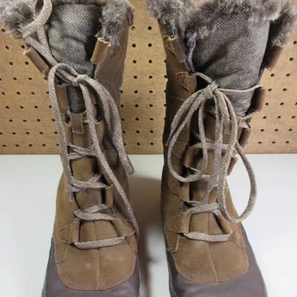 The North Face womens 3tone brown Nuptse Purna 200g WP winter boots 8.5 M