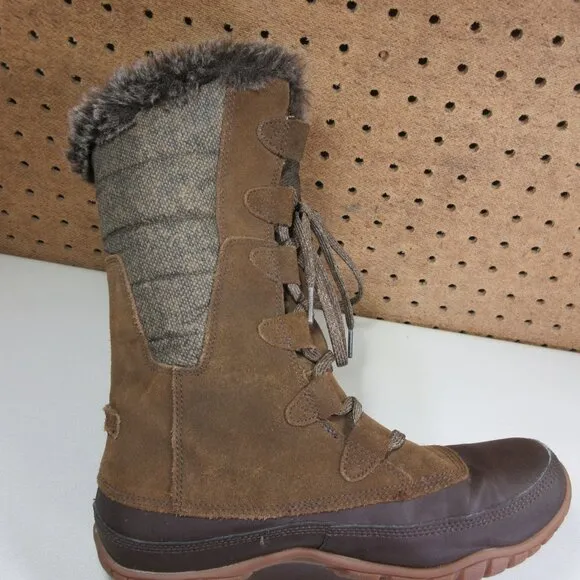 The North Face womens 3tone brown Nuptse Purna 200g WP winter boots 8.5 M