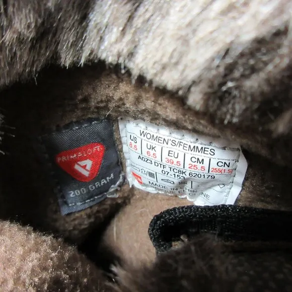 The North Face womens 3tone brown Nuptse Purna 200g WP winter boots 8.5 M