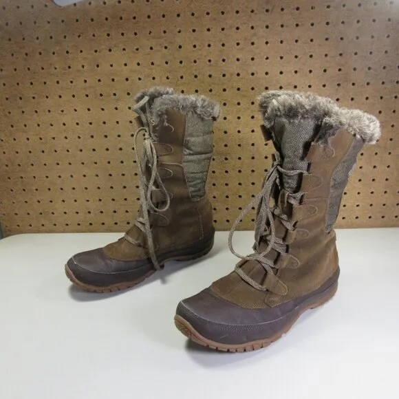 The North Face womens 3tone brown Nuptse Purna 200g WP winter boots 8.5 M