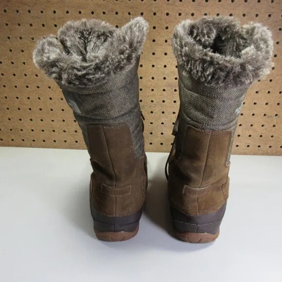 The North Face womens 3tone brown Nuptse Purna 200g WP winter boots 8.5 M