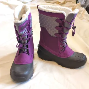 The North Face women's winter boots size 5 Purple and gray 💥💫Excellent shape💥