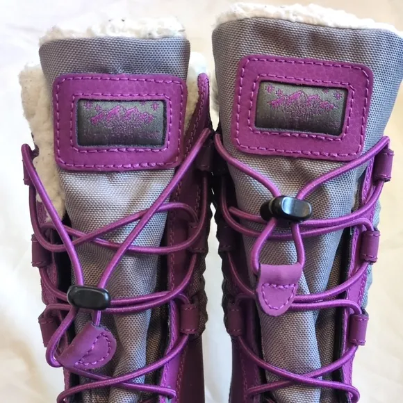 The North Face women's winter boots size 5 Purple and gray 💥💫Excellent shape💥