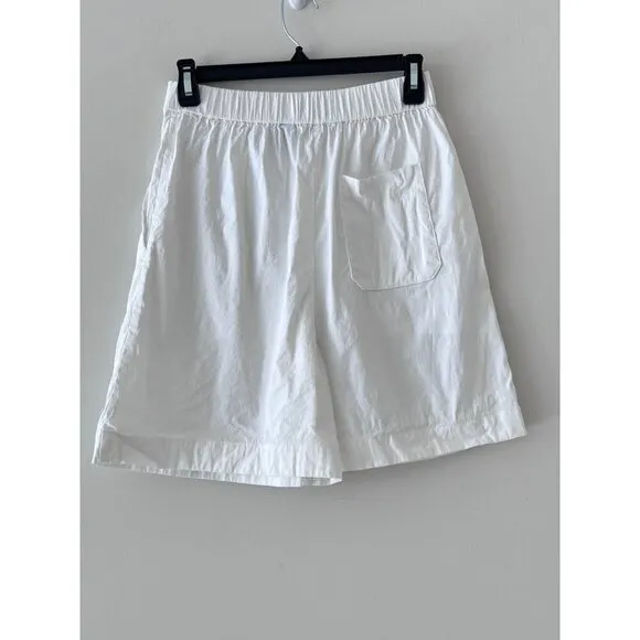 Theory high waist off shite linen shorts size Small