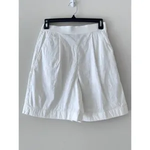 Theory high waist off shite linen shorts size Small
