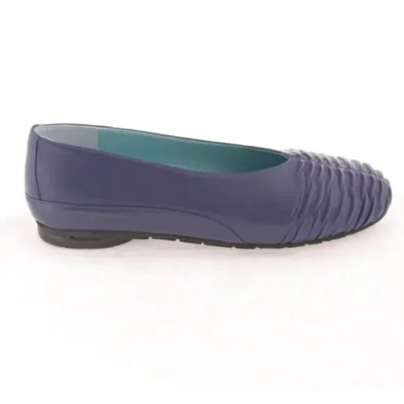 Thierry Rabotin Purple Lilac Soft Suede Leather Loafers Ballet Flats 38 7.5
