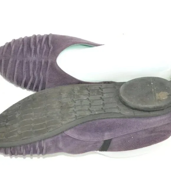 Thierry Rabotin Purple Lilac Soft Suede Leather Loafers Ballet Flats 38 7.5