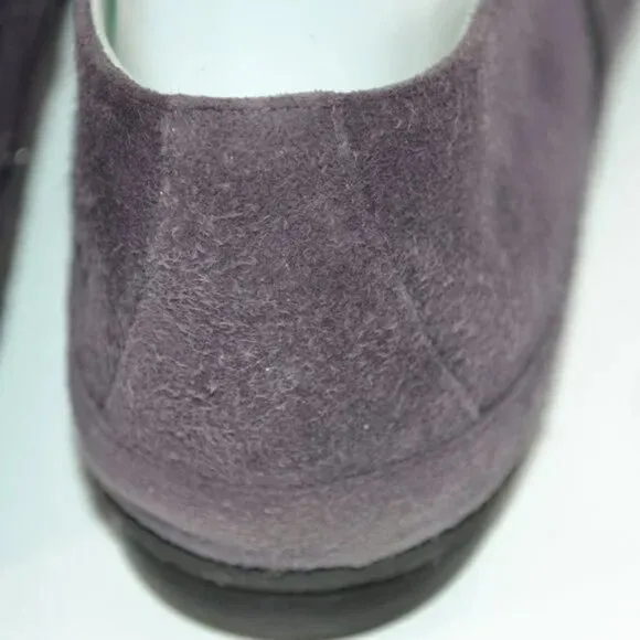 Thierry Rabotin Purple Lilac Soft Suede Leather Loafers Ballet Flats 38 7.5