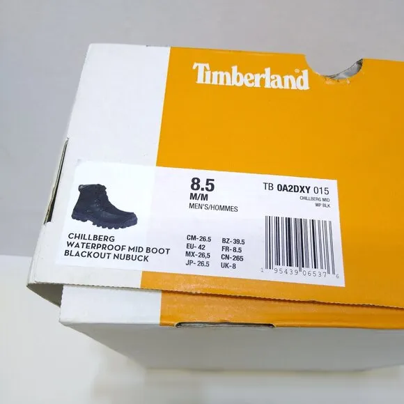 Timberland Chillberg Leather Waterproof Mid Boot Nubuck Mens 8.5M TB 0A2DXY 015