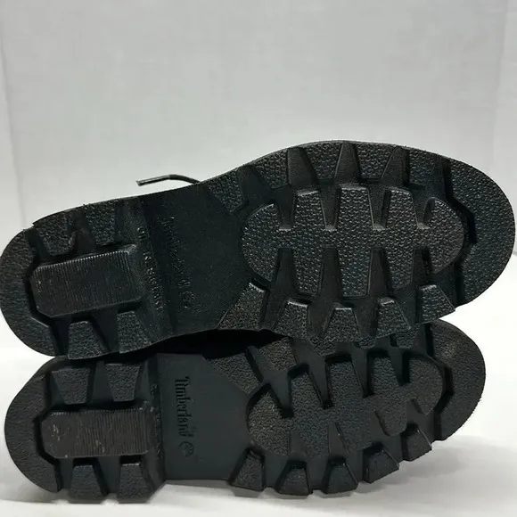 Timberland Chukka Winter Boots 10920 Lace Up Waterproof Black Leather Boys 5.5