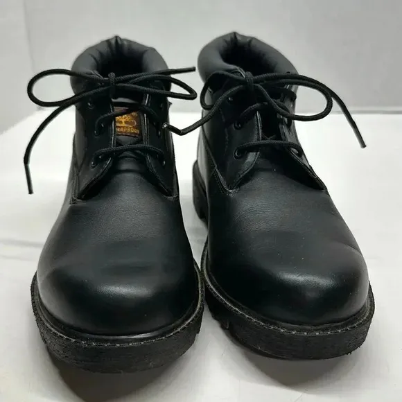 Timberland Chukka Winter Boots 10920 Lace Up Waterproof Black Leather Boys 5.5
