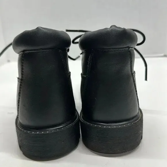 Timberland Chukka Winter Boots 10920 Lace Up Waterproof Black Leather Boys 5.5