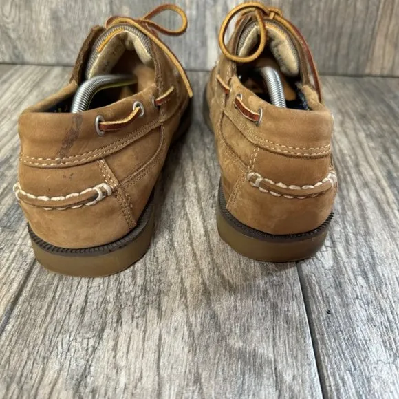 TIMBERLAND Khaki Brown Leather Echo Bay Boat Shoes Loafers Men's SIze 8M