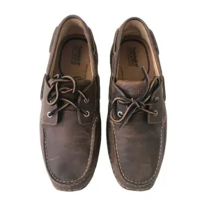 Timberland Mens 74017 Annapolis 2 Eye Premium Full Grain Leather Boat Shoes 8.5M