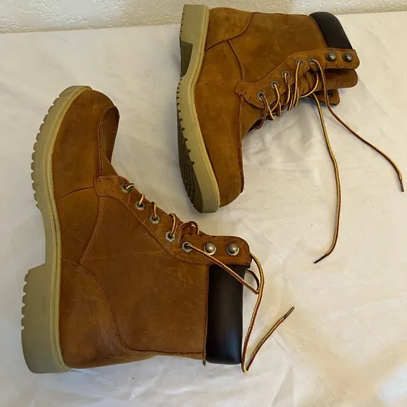 Timberland Men’s Boots Size 9.5 A15Z5 Tan Black Workwear 6” Premium EU 43.5