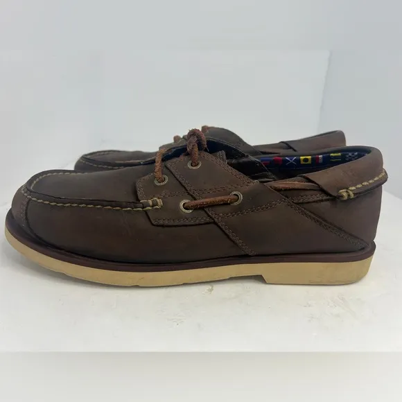 Timberland Men's Classic 2-Eye Boat Shoes Size 9.5M Brown Leather