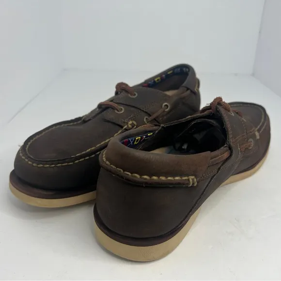 Timberland Men's Classic 2-Eye Boat Shoes Size 9.5M Brown Leather