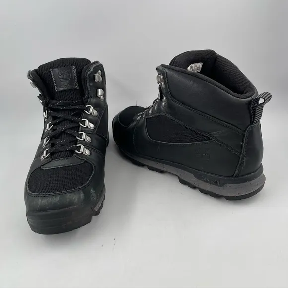 Timberland Men’s GT Sramble Mid Black Leather Hiking Boots - Size 10