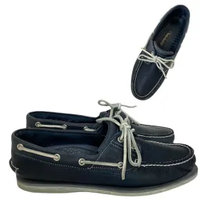 Timberland Men’s Size 9 (M) Classic Boat Shoes‎ 2-Eye Deck Shoes Navy Blue