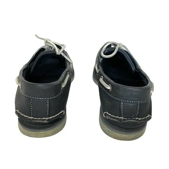 Timberland Men’s Size 9 (M) Classic Boat Shoes‎ 2-Eye Deck Shoes Navy Blue