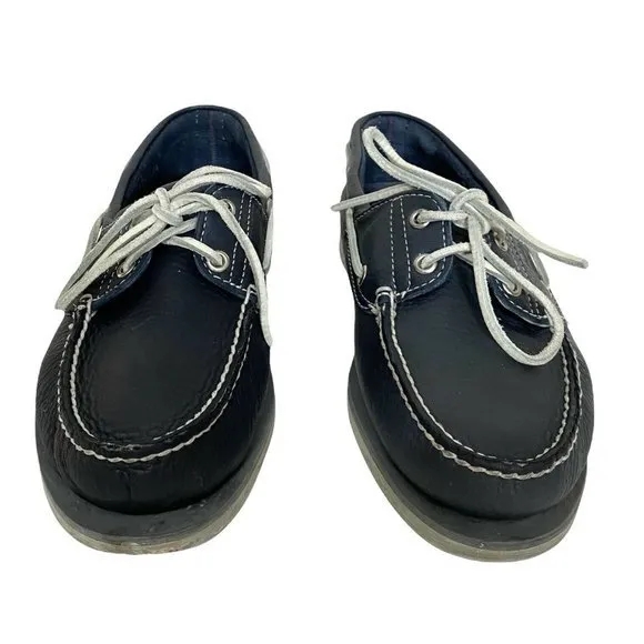 Timberland Men’s Size 9 (M) Classic Boat Shoes‎ 2-Eye Deck Shoes Navy Blue