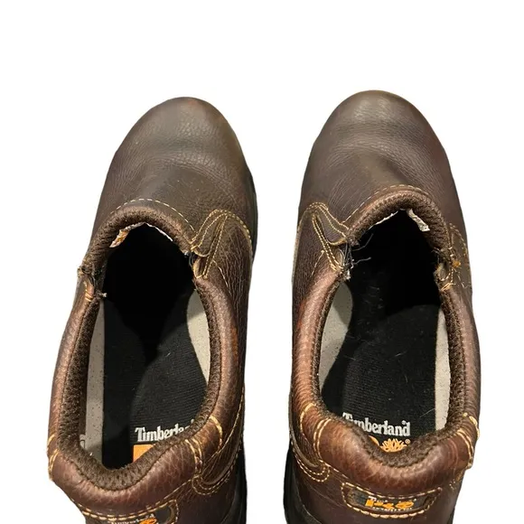 Timberland Pro TiTAN Alloy Safety Toe Work Shoes Mens Size 9M Wide Brown Leather