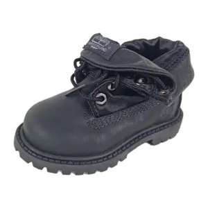 Timberland Roll Top Hex TODDLER Boots Waterproof Black Leather