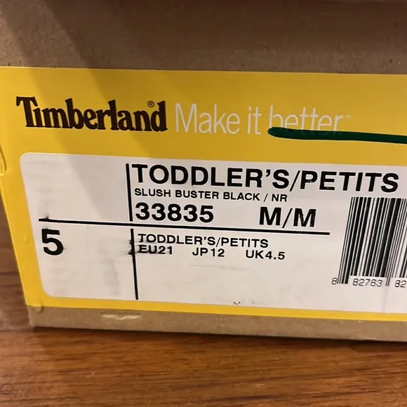 Timberland Slush Buster Winter boots new black Toddlers Boys Girls Size 5