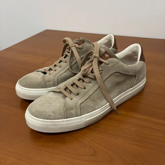 To Boot New York Britt Suede Sneakers Mens Size 8.5 Adam Derrick Tan Shoes