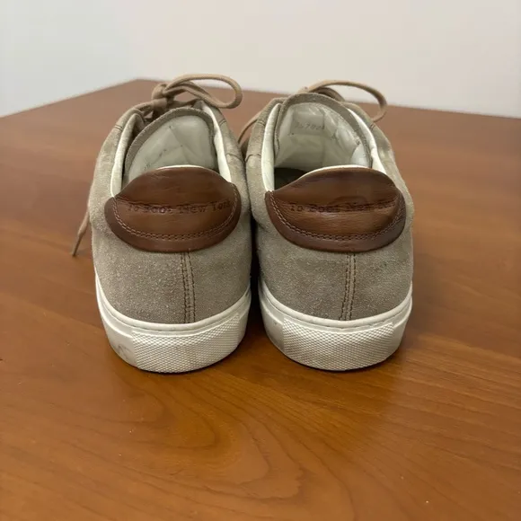 To Boot New York Britt Suede Sneakers Mens Size 8.5 Adam Derrick Tan Shoes
