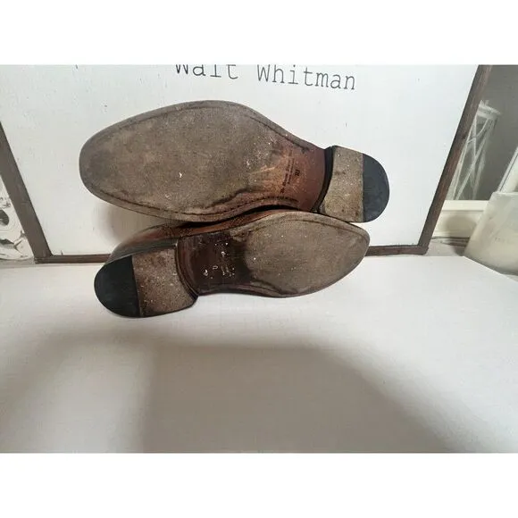 TO BOOT NEW YORK Brown Leather Cap Toe Oxfords Size US 10