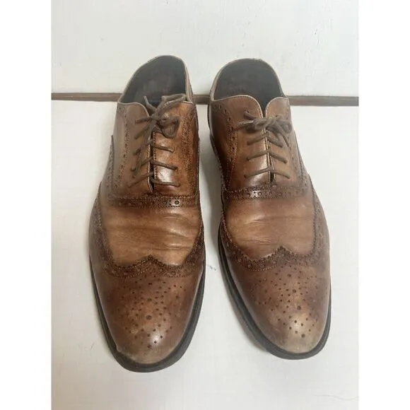 TO BOOT NEW YORK Brown Leather Cap Toe Oxfords Size US 10