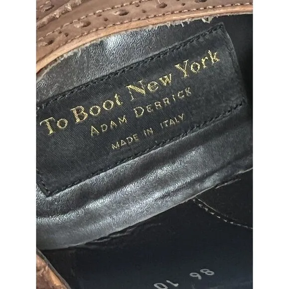TO BOOT NEW YORK Brown Leather Cap Toe Oxfords Size US 10