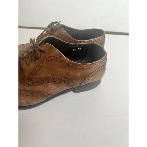 TO BOOT NEW YORK Brown Leather Cap Toe Oxfords Size US 10