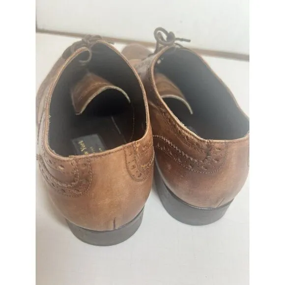 TO BOOT NEW YORK Brown Leather Cap Toe Oxfords Size US 10