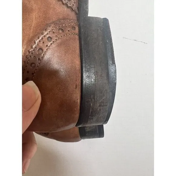 TO BOOT NEW YORK Brown Leather Cap Toe Oxfords Size US 10