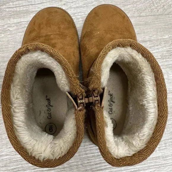 Toddler Cat &amp; Jack Winter Boots - like UGG fur lines with Zipper Cat &amp; Jack