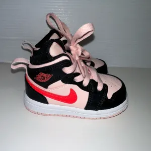 Toddler Nike Air Jordan 1 Size 4C Pink Black EXCELLENT CONDITION Baby Girl