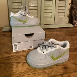 Toddler Nike Force 1 LV8 3 TD 'Wolf Grey Ghost Green' Shoes 7C NEW IN BOX