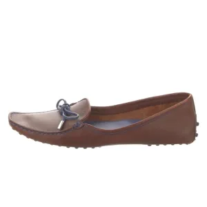 TODS Gammino Brown Leather Loafers Size 38.5